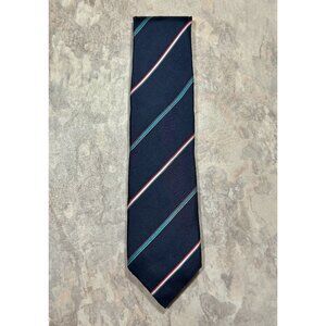 Rick Bennett Men's Striped Silk Necktie in Blue/Pink